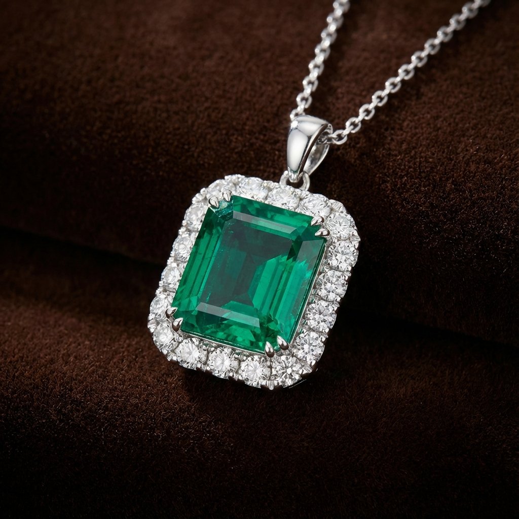 Emerald Pendant Necklace
